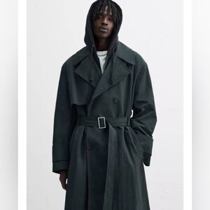 Zara Technical Relax Fit Trench Coat(Missing Belt)